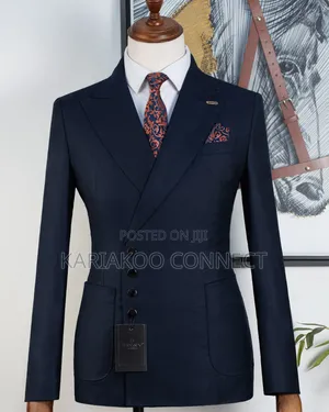 Rear Man Dark Blue Suit