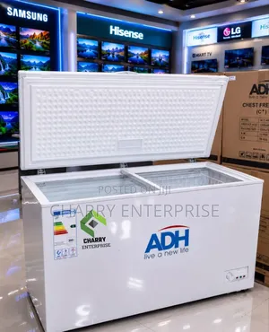 Adh Chest Freezer 400l With Top Sliding Glass for Home Business Use