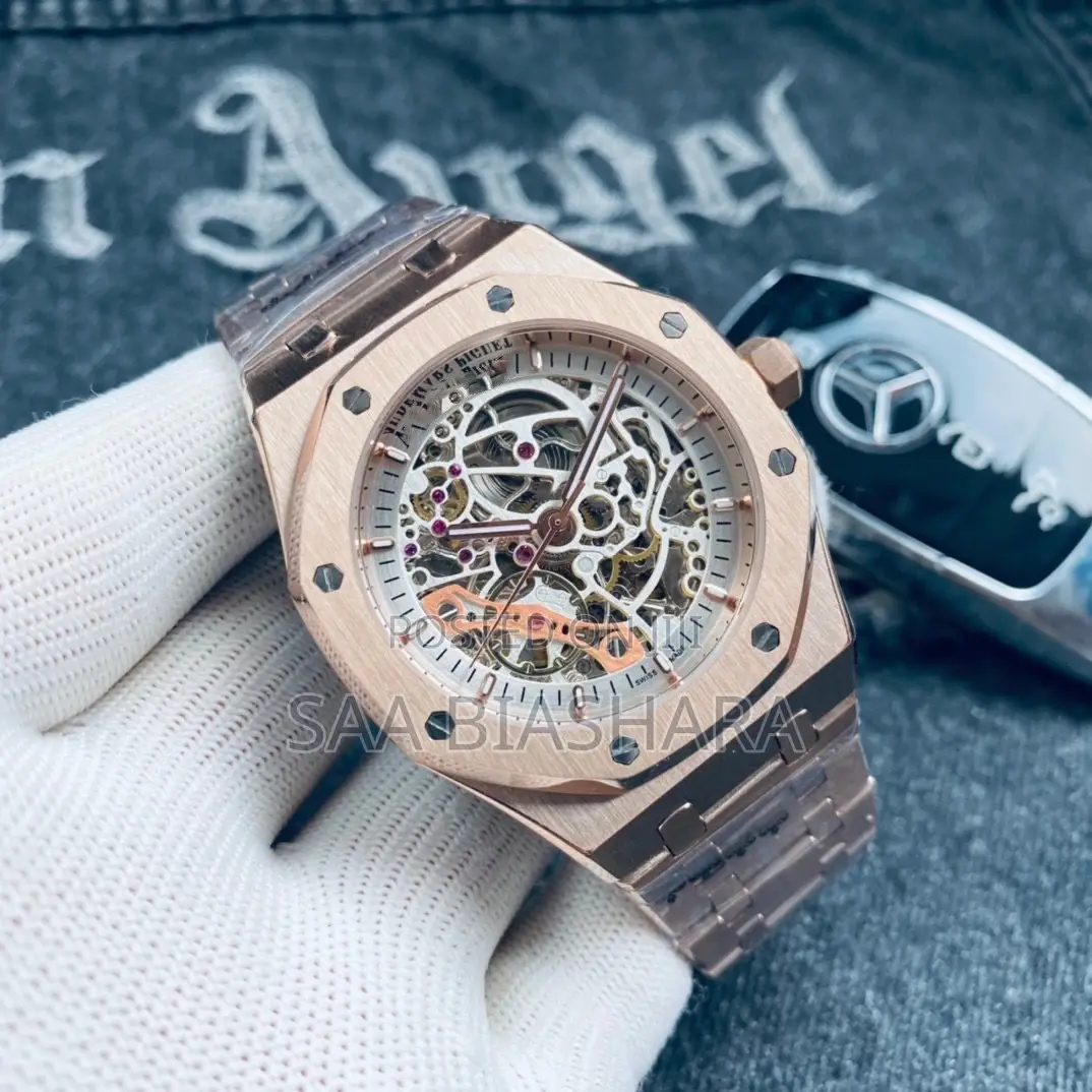 Audemars Piguet Ap Original Automatic Watch Rose Gold and White