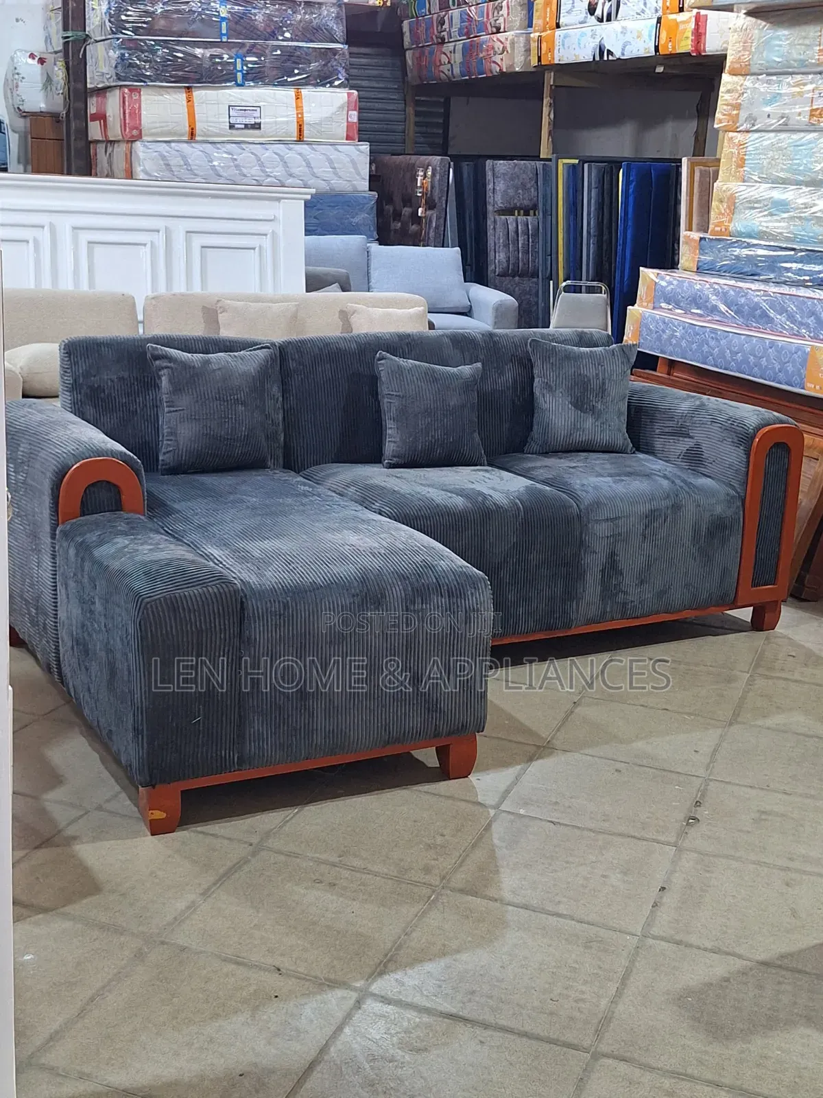 Sofa L Shape Color Grey