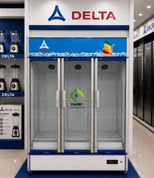 Commercial Display Delta Showcase Fridge 3 Doors Beverage Cooler 1050l