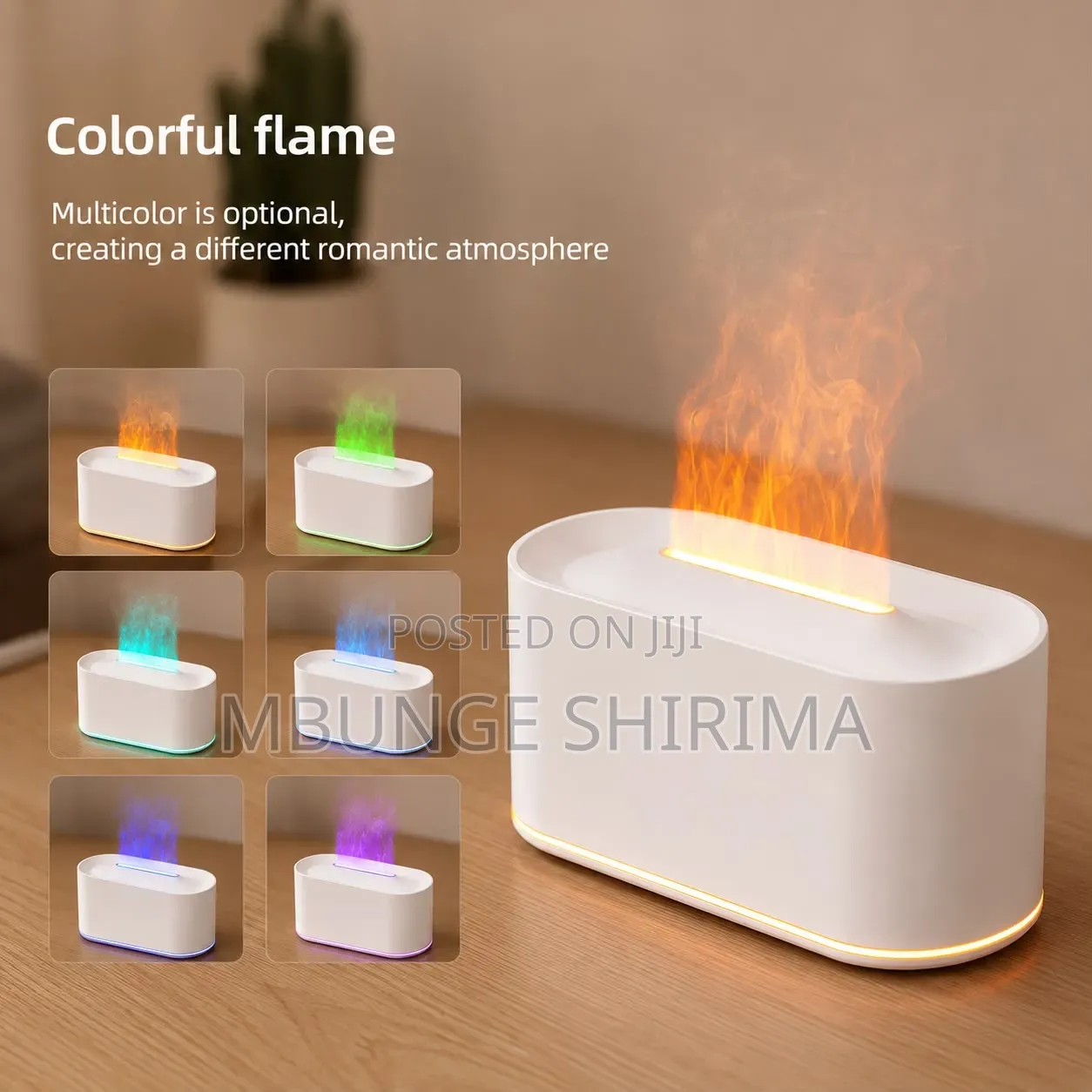 *#Flame Aroma Diffuser* Color:White