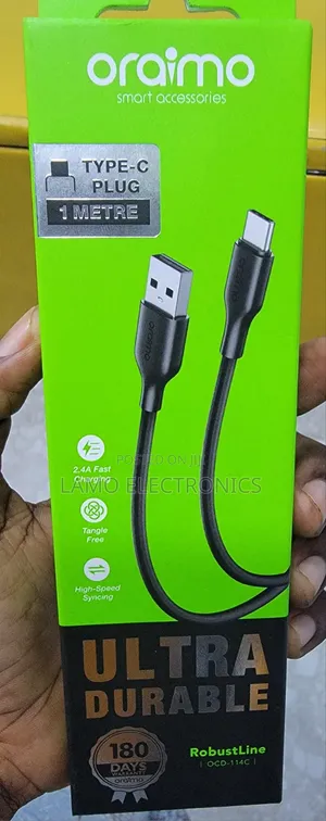 Oraimo Robustline Ocd-114c Type-C Plug 1metre Cable