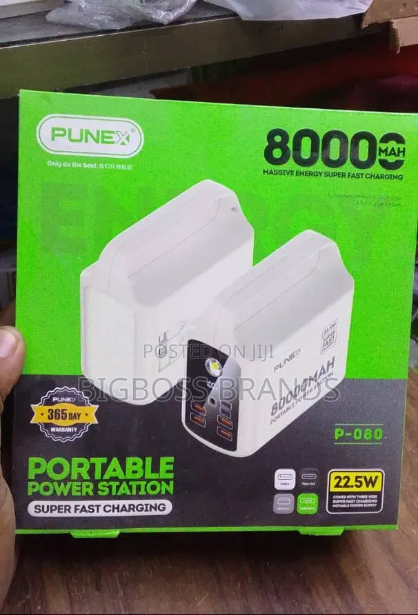 Punex Portable Power Station 80000 Mah 22.5w [Super Fast Charging]