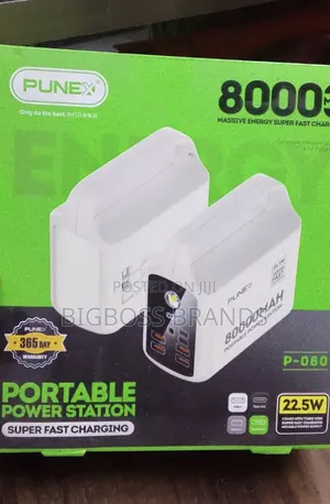 Punex Portable Power Station 80000 Mah 22.5w [Super Fast Charging]