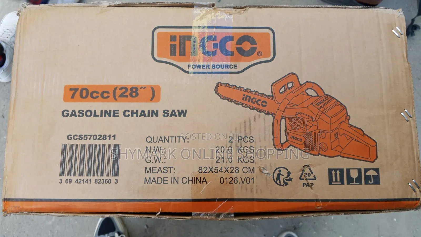 INGCO Heavy Duty Gasoline Chainsaw 28 Inch