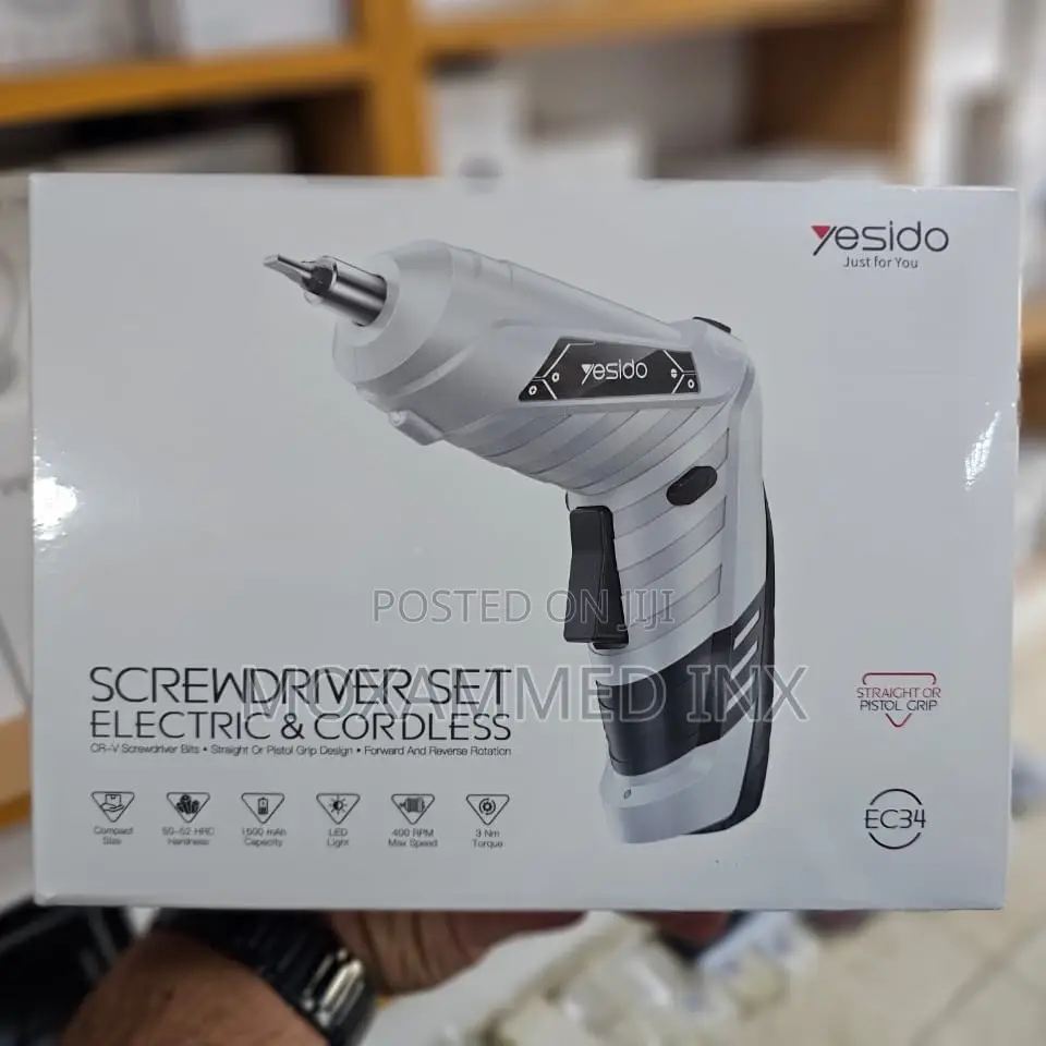EC34 Yesido Screwdriver Set Electric and Cordless 1500mAh Battery