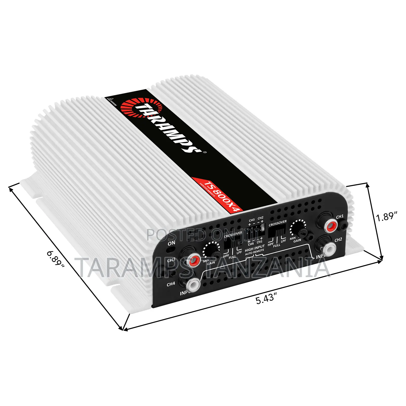 Taramps TS 800X4 2 Ohms 800W RMS 4-Channel Amp RCA High-Level Input