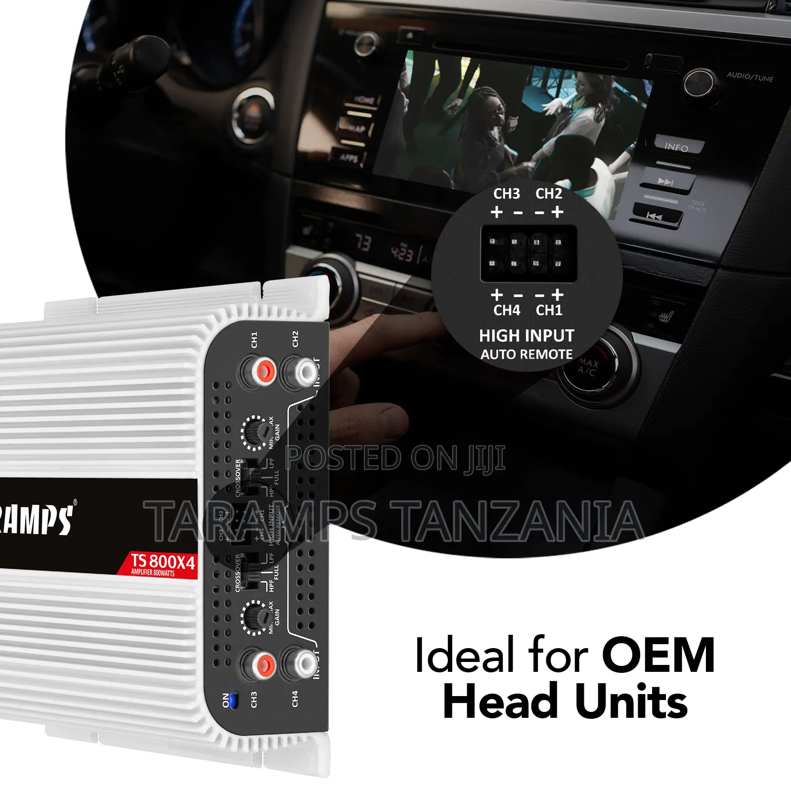 Taramps TS 800X4 2 Ohms 800W RMS 4-Channel Amp RCA High-Level Input