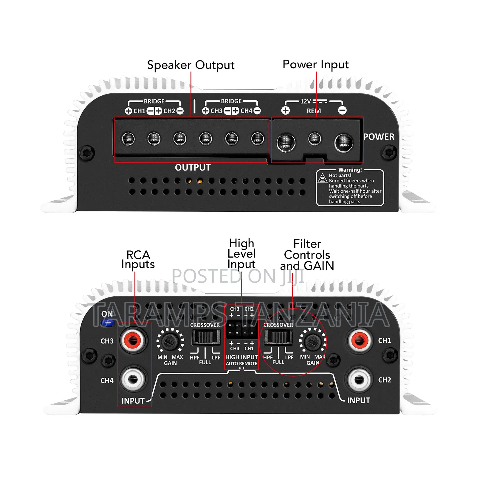 Taramps TS 800X4 2 Ohms 800W RMS 4-Channel Amp RCA High-Level Input