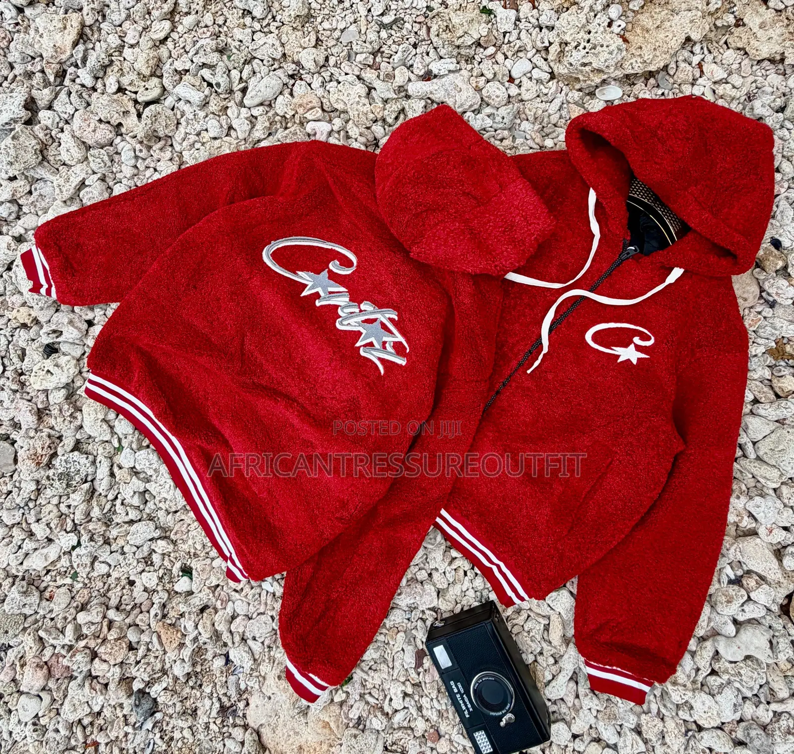 Cortiez Alcatraz Zip Up Hoodies Textured Faux Fur Material