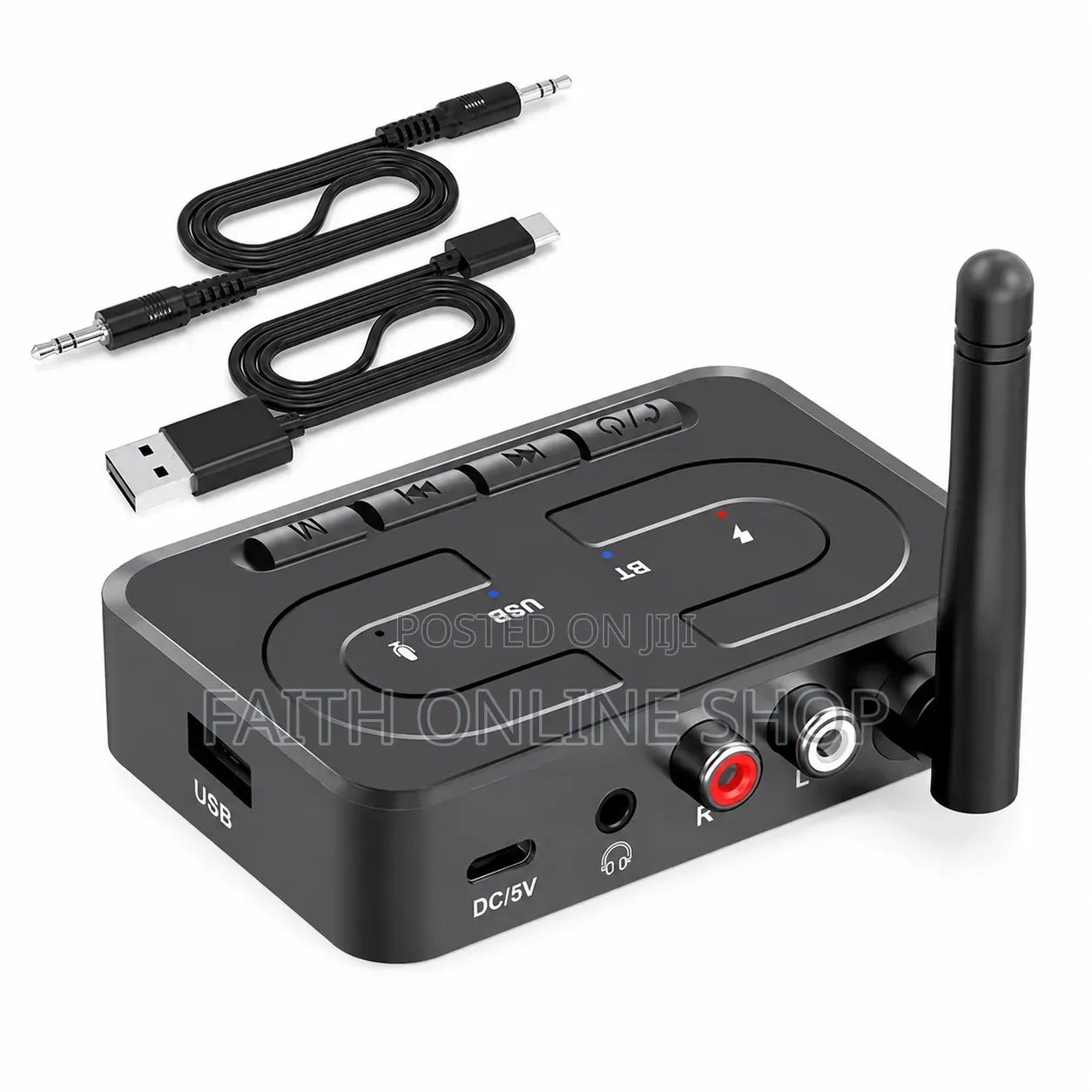USB Bluetooth 6.0 Audio Receiver Music Adapter With HD Microphone,