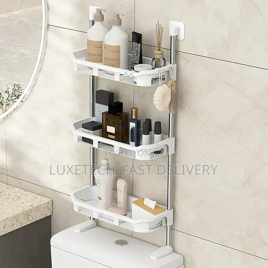 3 Layers Over the Toilet Storage Rack – Bathroom Organizer Shelf