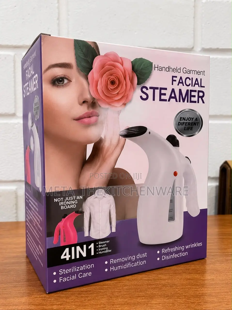 Portable Handheld Garment and Facial Steamer 4-in-1