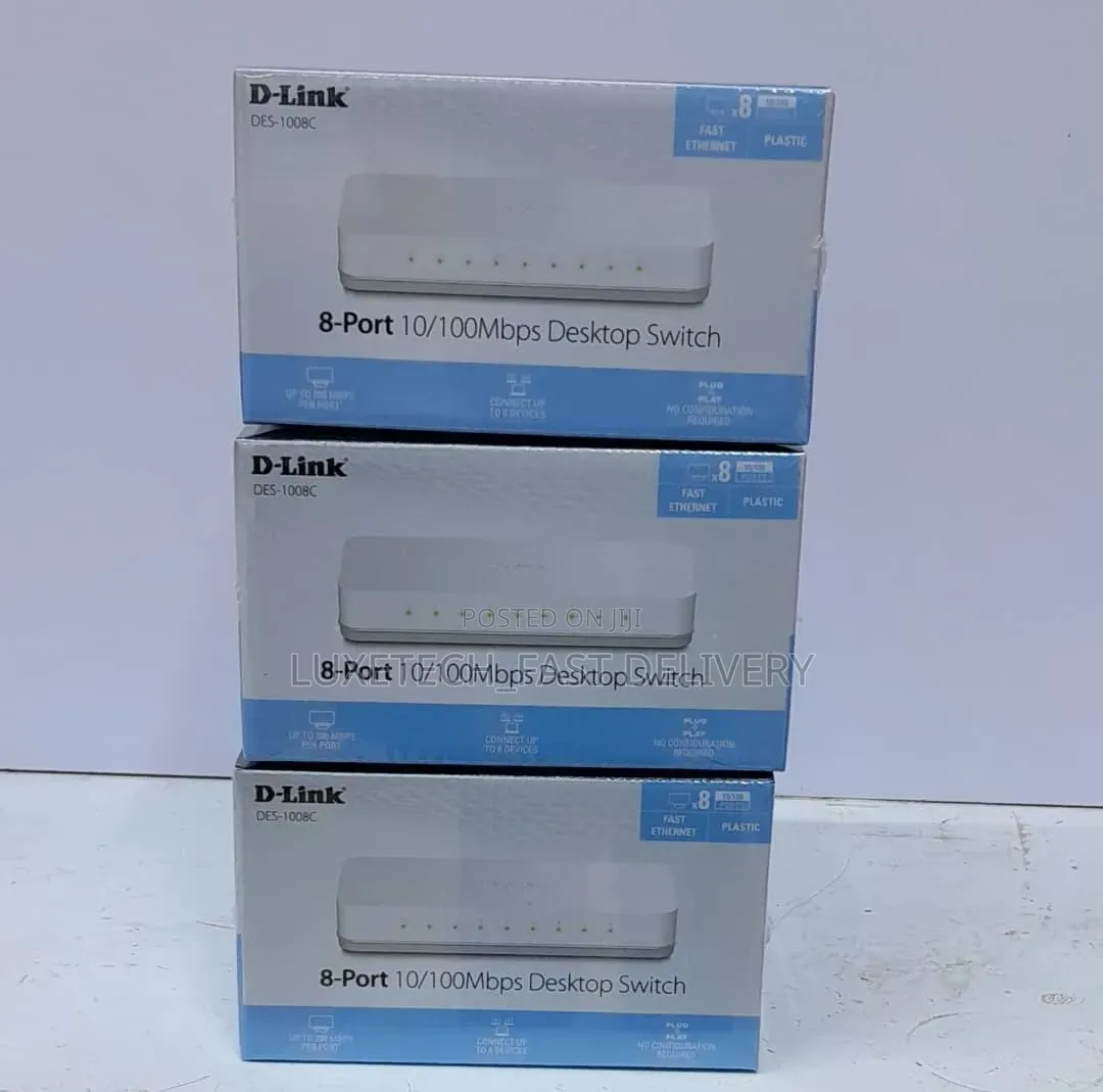 D-Link DES-1008C 8-Port Fast Ethernet Network Switch 10/100Mbps