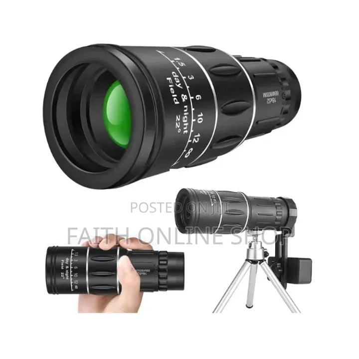 16×52 High-Power HD Monocular Telescope With Smartphone Holder