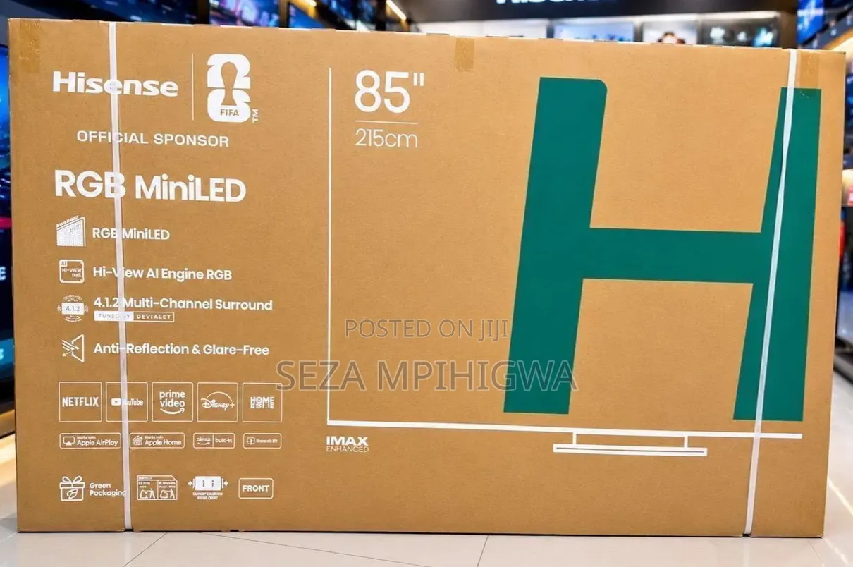 *NEw Arrivals * *Hisense RGB MinLED TV INCH 85 Model 85UR9S