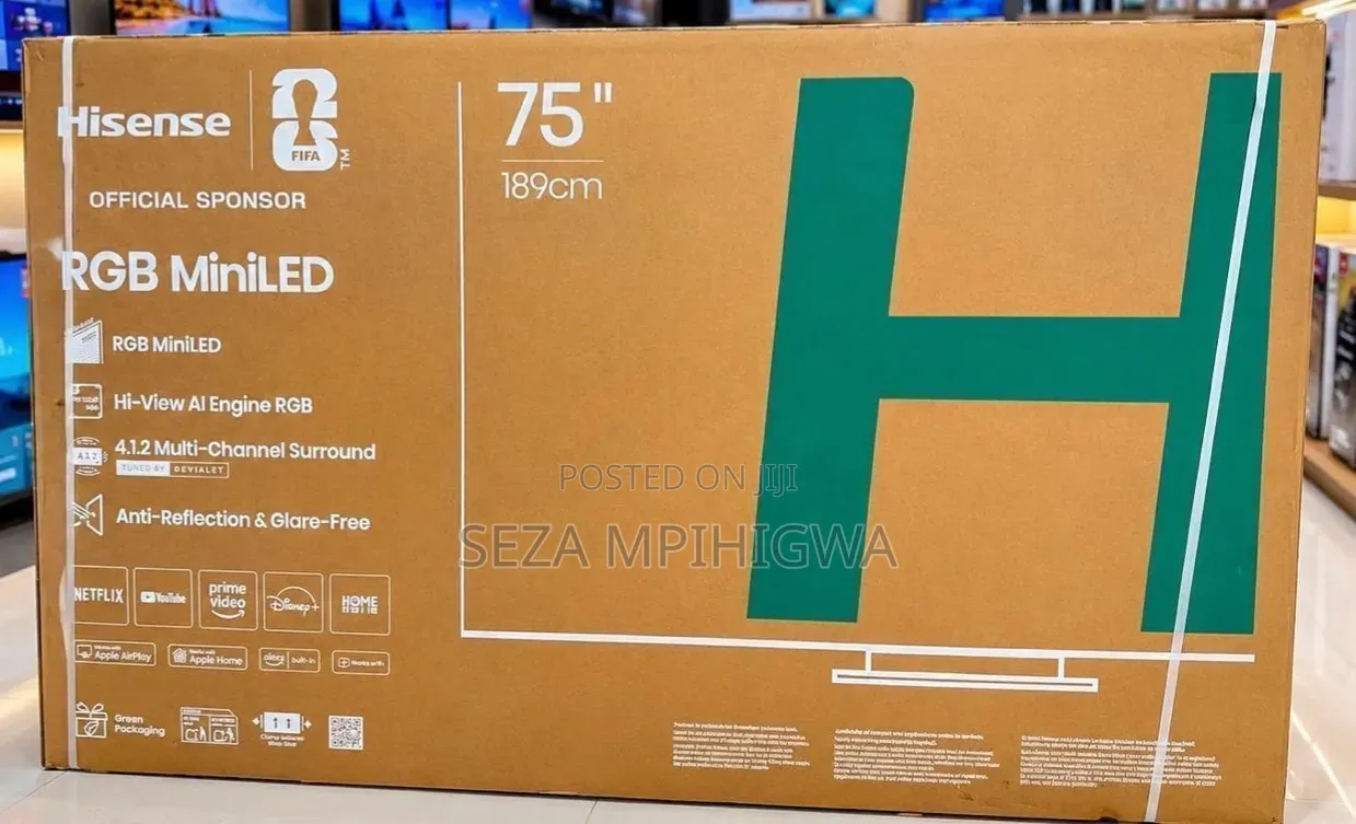 *NEw Arrivals * *Hisense RGB MinLED TV INCH 75 Model 75UR9S