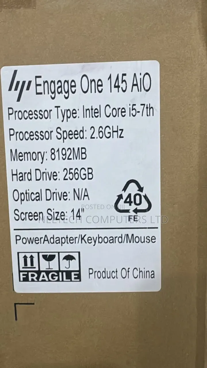 Desktop Computer HP EliteDesk 800 G4 8GB Intel Core i5 SSD 256GB