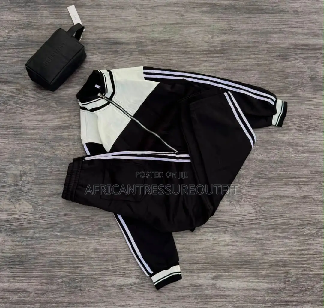 Adot Colour Block Tracksuits With Double Stripe Detail on the Sleeves