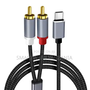 Type C to 2RCA Gold Plates Connectors HiFi Sound Cable