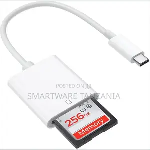 High-Speed 256GB SD Card Reader With USB-C Connectivity for Devices