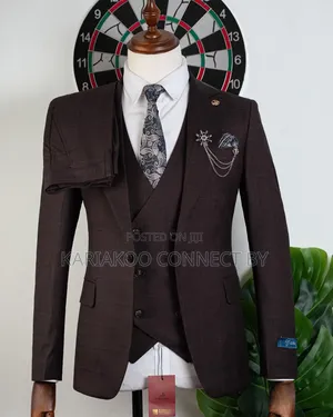 Royal Chocolate Windowpane Tuxedo