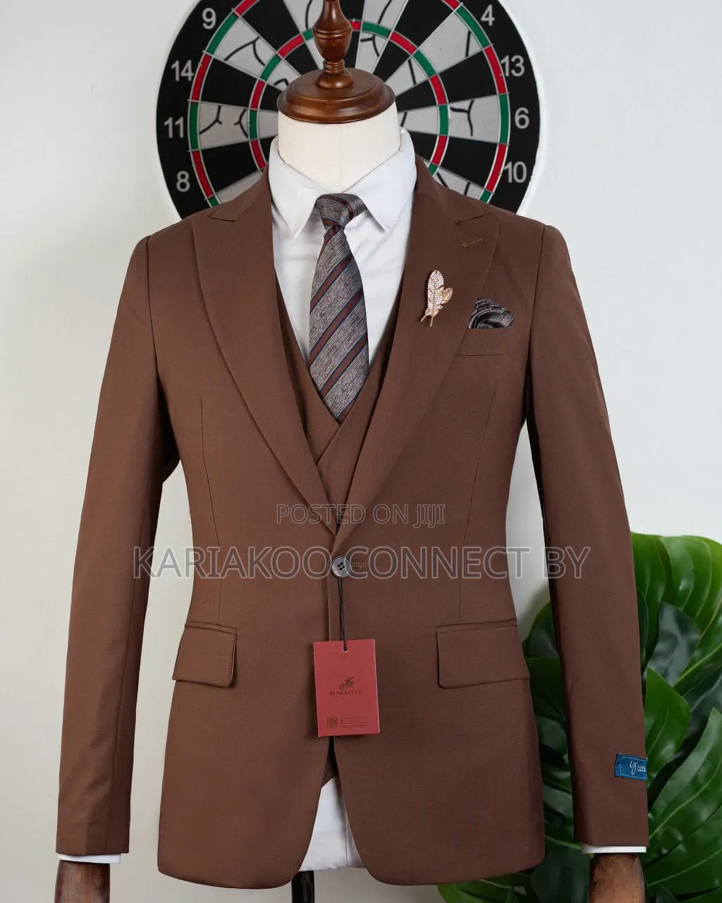 ​Classic Chestnut Brown 3-Piece Tuxedo