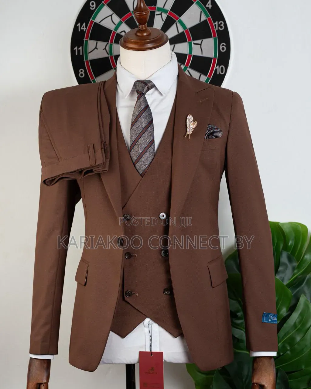 ​Classic Chestnut Brown 3-Piece Tuxedo