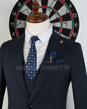 Classic Indigo Grid Executive Suit