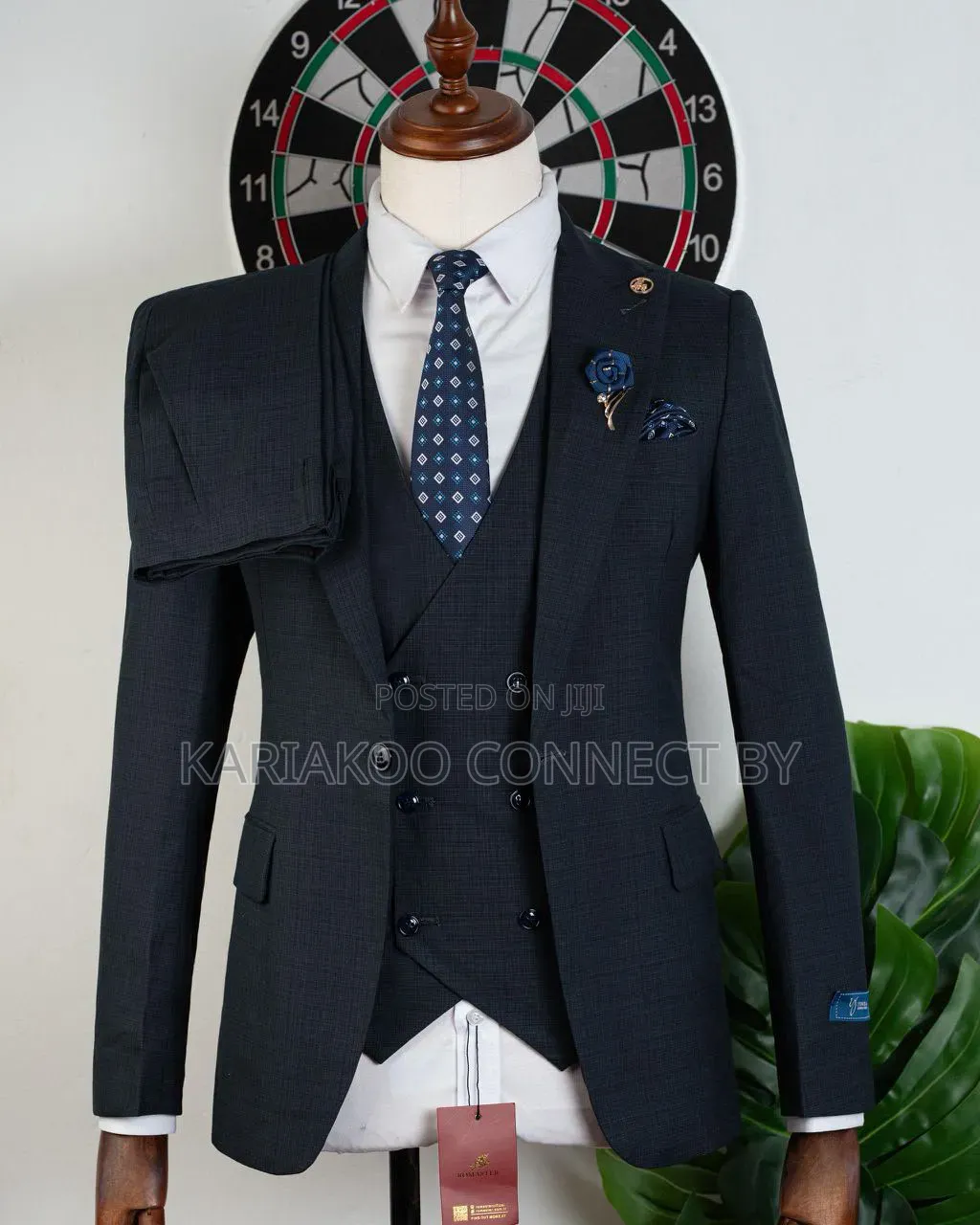 Classic Indigo Grid Executive Suit