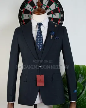 Classic Indigo Grid Executive Suit