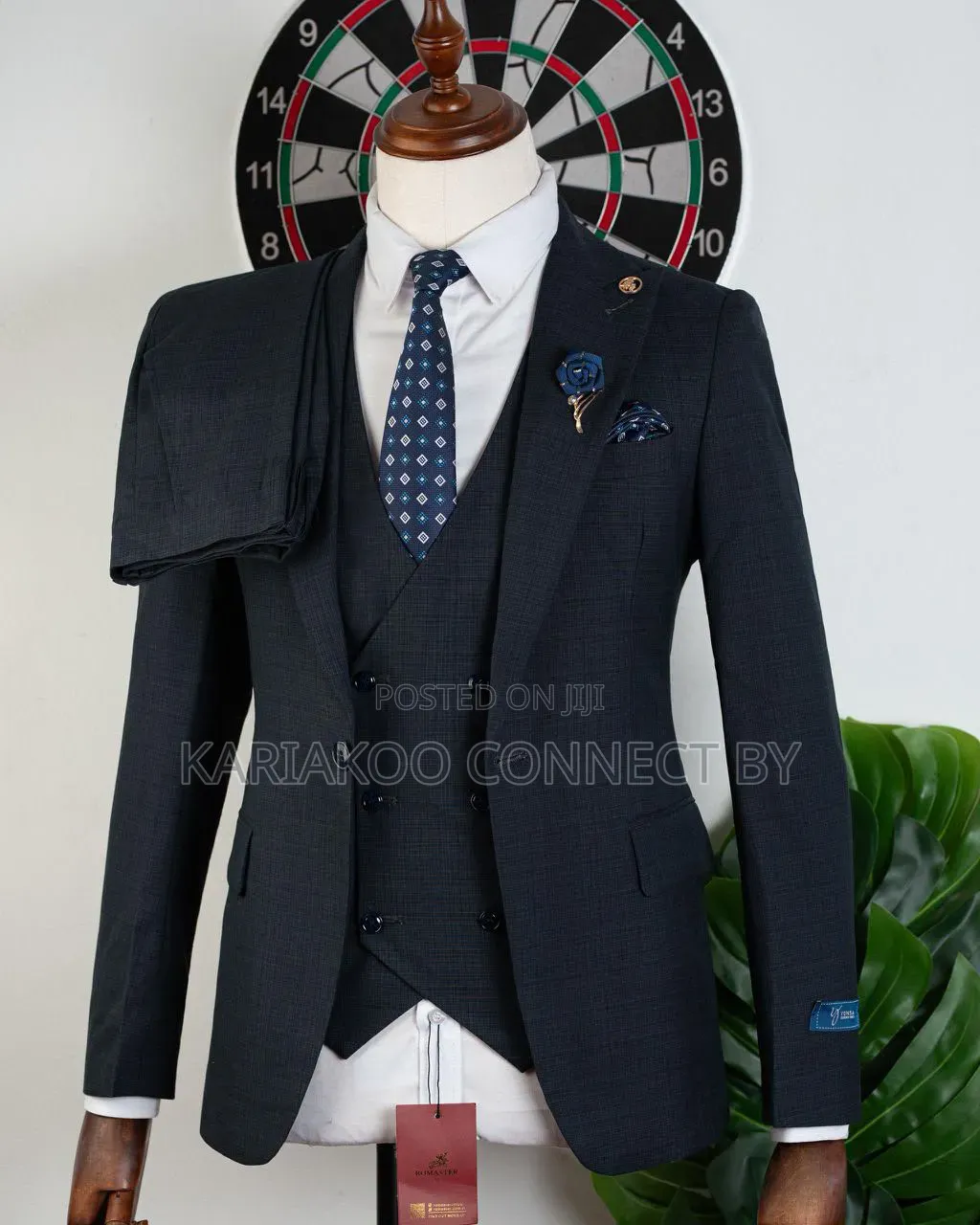 Classic Indigo Grid Executive Suit