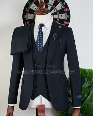 Classic Indigo Grid Executive Suit