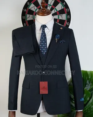 Classic Indigo Grid Executive Suit