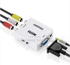 Mini VGA to AV RCA Converter With 3.5mm Audio Ports VGA2AV Connector
