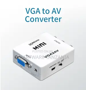 Mini HD AV2VGA Video Converter Box AV RCA CVBS to VGA Video Adapter