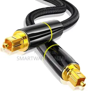 Toslink Optical Audio Cable, Male to Male, Fiber Optic Gold-Plated