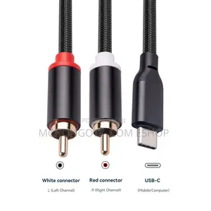 USB C | Type C to 2 Rca Cable 1.5m Audio Video Adapter Otg