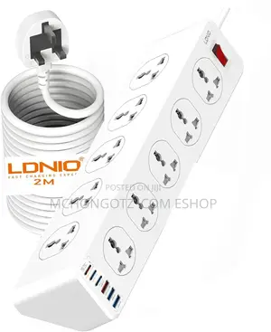 Ldnio Sc10610 Power Extension Socket 2500w, 10 Outlets, 5 USB