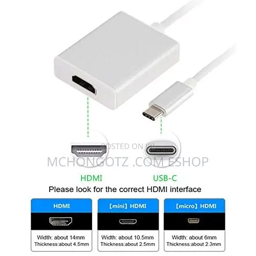 Type C to Hdmi Adapter ( 30hz / 1080p 60hz Aluminum)