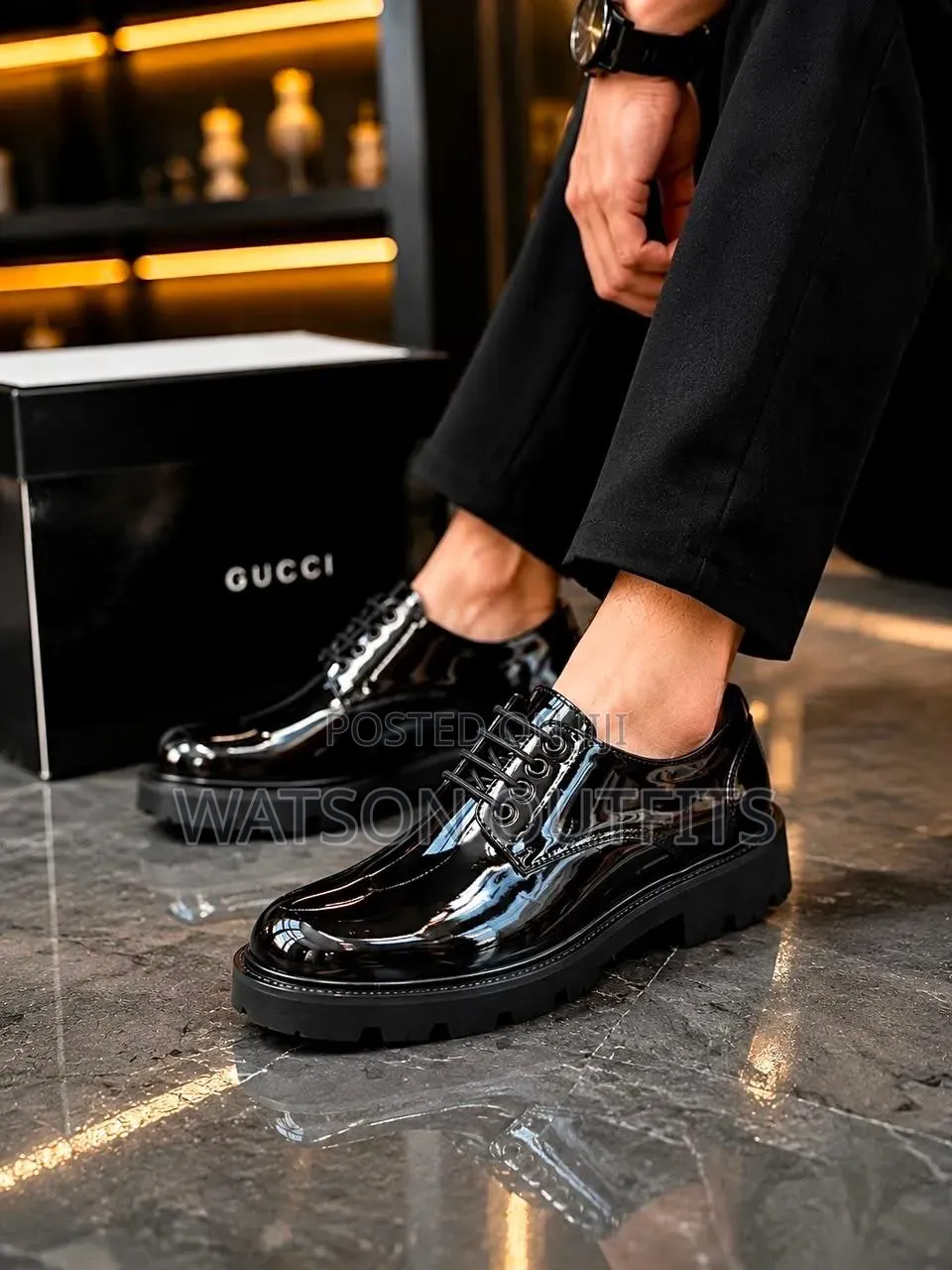 1 Colour Black Balenciaga and Gucci Brands Men's New Original Shoes