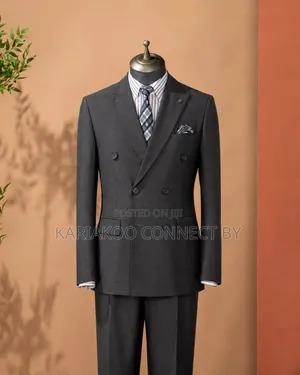  Premium Men’s Double-Breasted Suit ( Ultimate Executive )