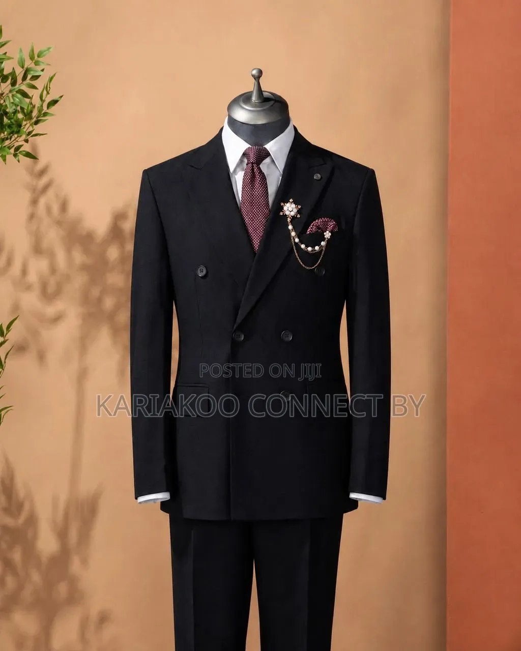  Premium Men’s Double-Breasted Suit ( Ultimate Executive )