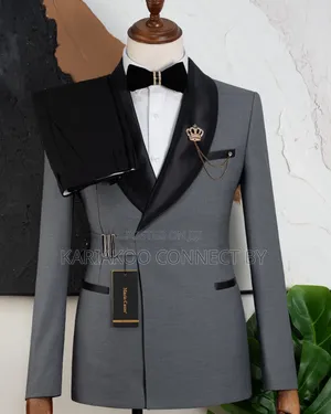 Premium Men’s Side-Buckle Grey Tuxedo | the Ultimate Modern Groom