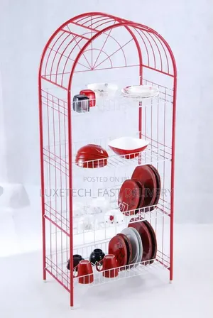 Kitchen Dish Drying Rack – Metal Dish Organizer Plate Storage Stand