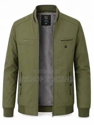 Jacket Kwa Wanaume Rangi Kijani Deep