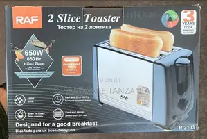 RAF 2 Slice Toaster 650W Power, Automatic Double-Sided Baking Function