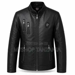 Jacket Leather Nyeusi