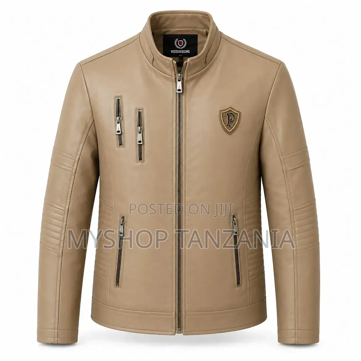 Jacket Leather Khaki
